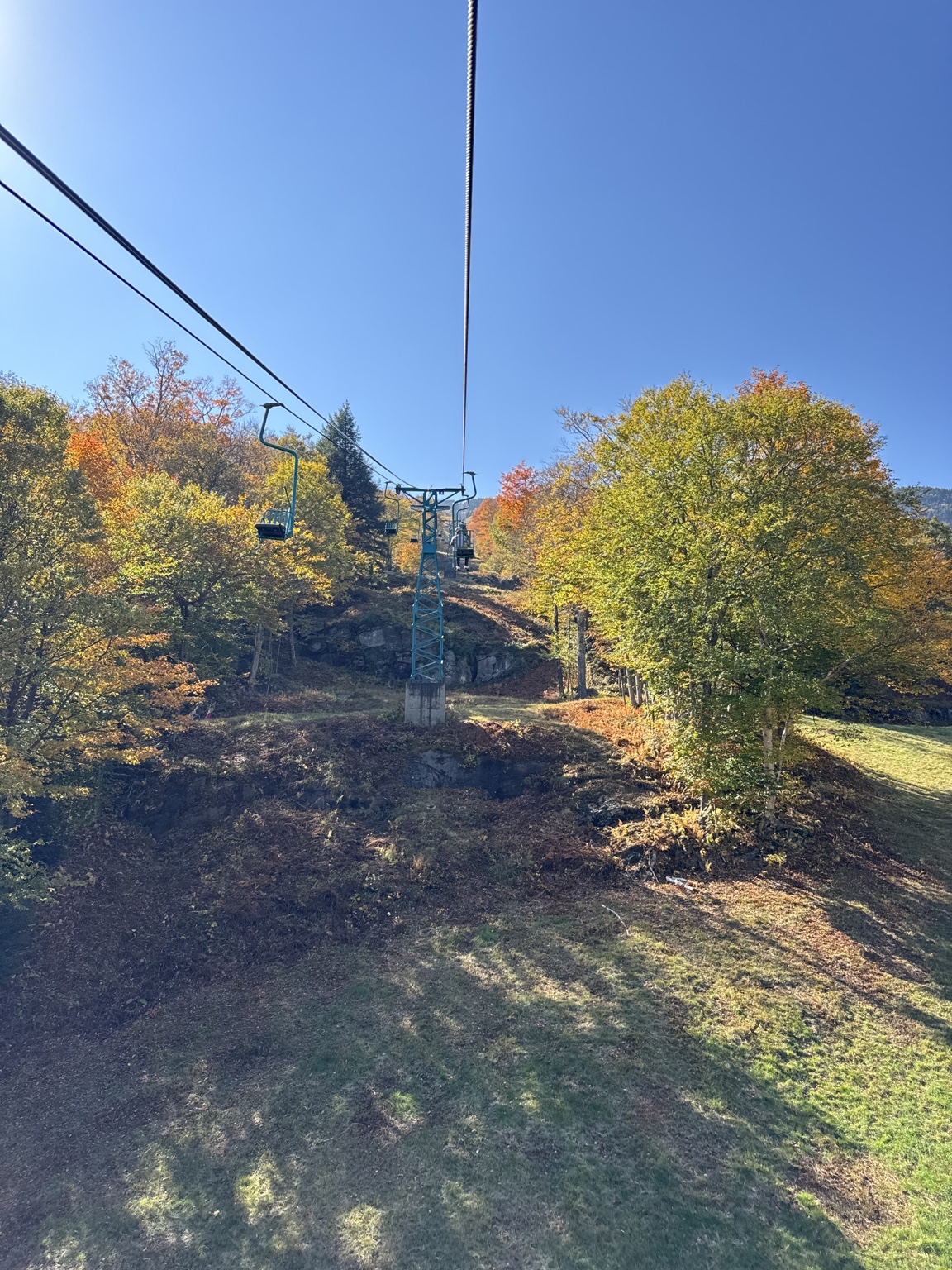 Mad River Glen chairlift in fall